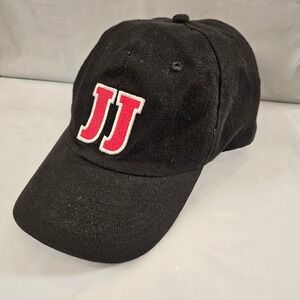 Jimmy Johns Black JJ Embroidered Hat Slide Back Cap Adjustable Strap Dad Hat